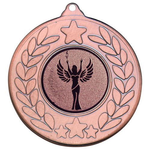 STARS AND WREATH MEDAL (1in CENTRE) - BRONZE 2in